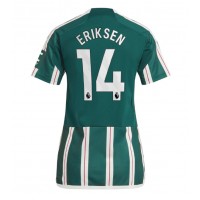 Fotbalové Dres Manchester United Christian Eriksen #14 Dámské Venkovní 2023-24 Krátký Rukáv
